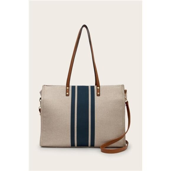Mehgan Handbags - Oversized Striped‎ Tote Bag